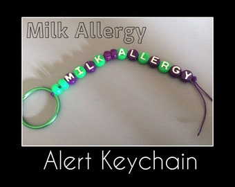 Milk Allergy Alert Keychain