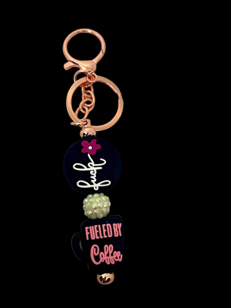 Good Moms Say Bad Wordsfueled by Coffeemetal Keychain With Clip