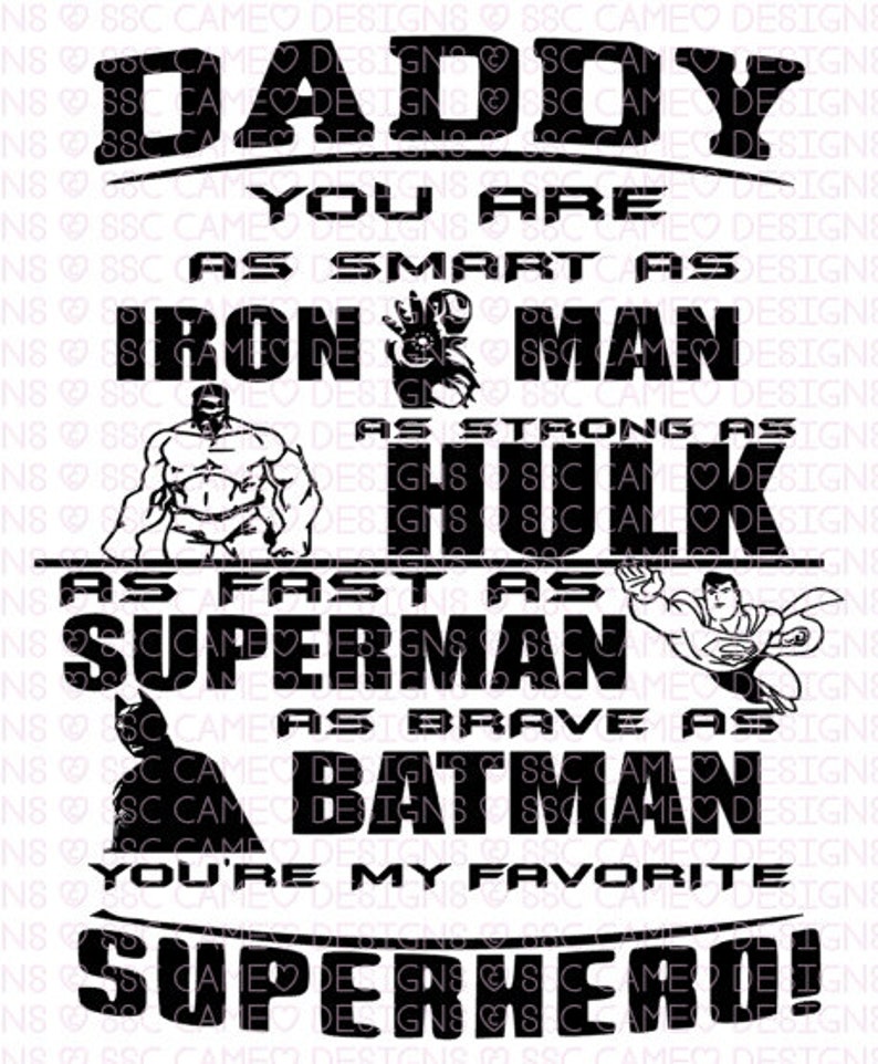 Superhero Dad SVG File - Etsy
