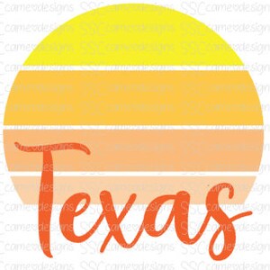 Texas Sunset Sunrise PNG SVG File
