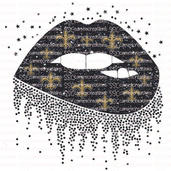 Saints lips sublimation PNG File