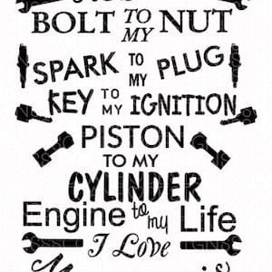 I love my mechanic SVG File