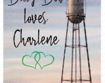 Billy Bob loves Charlene sublimation PNG File