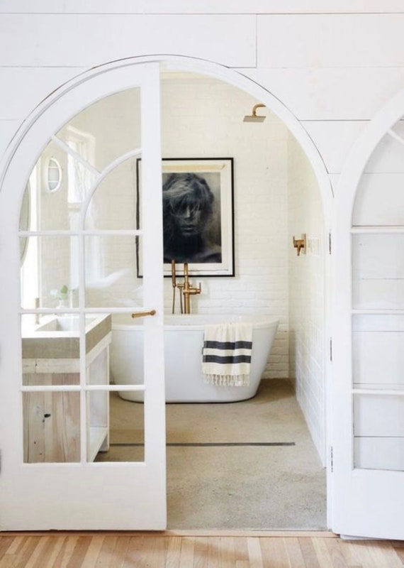 Custom Arched Door With Clear Glass - Etsy