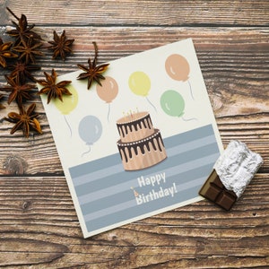 Cartão postal digital de aniversário, feliz aniversário, download de cartão de aniversário, impressão de dia de aniversário, cartão postal de aniversário para amigo, cartão de aniversário fofo