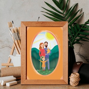 Aangepast portret, paar portret, portret van foto, cartoon portret, aangepaste familie portret, gepersonaliseerde portret, aangepaste illustratie