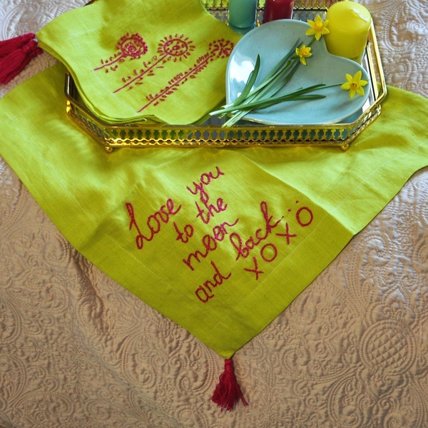 Lime Green Placemats Etsy