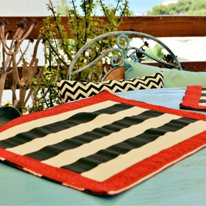 striped placemats, red lace placemat, cotton placemats, dining placemats, rectangular placemat, green lace placemat, duoble layers fabric