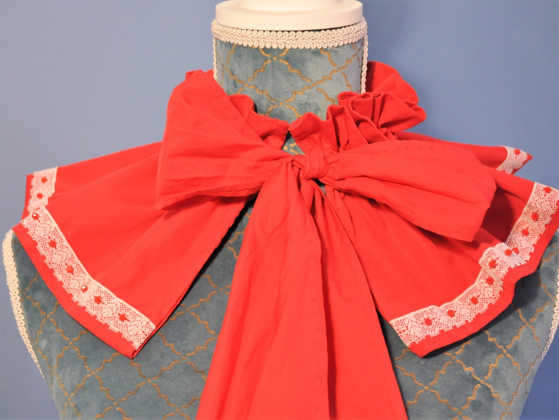 Extra Large Collar Detachable Collar Ruffle Red Collar - Etsy