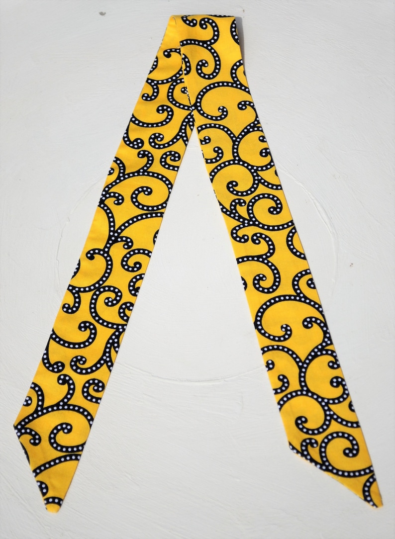 Narrow Yellow Scarf Scarf Yellow Summer Scarf Cotton Etsy