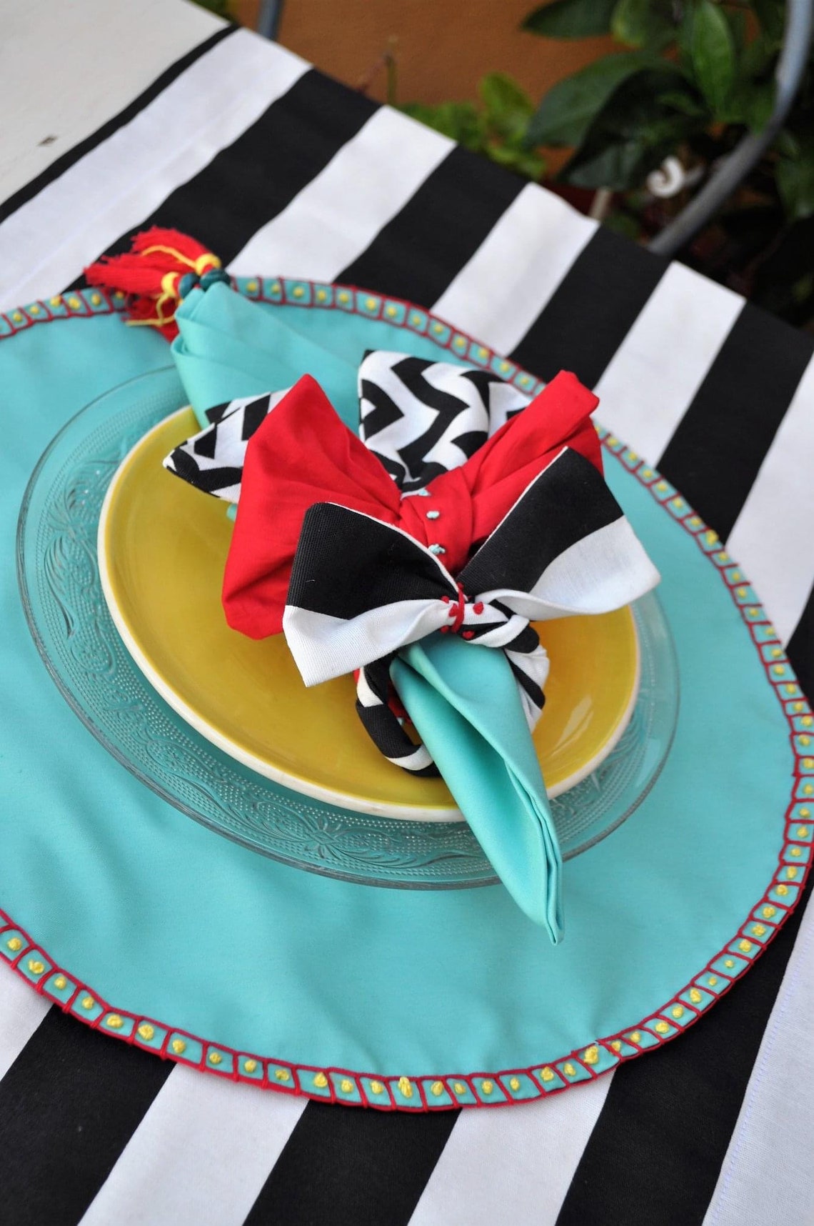 Striped Table Runner Edge Table Runner Cotton Table Runner Etsy