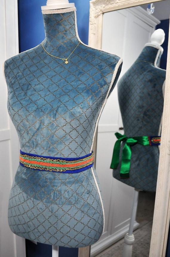 how to put together dress blue belt Sky Blue Cornflower Flounce Dress