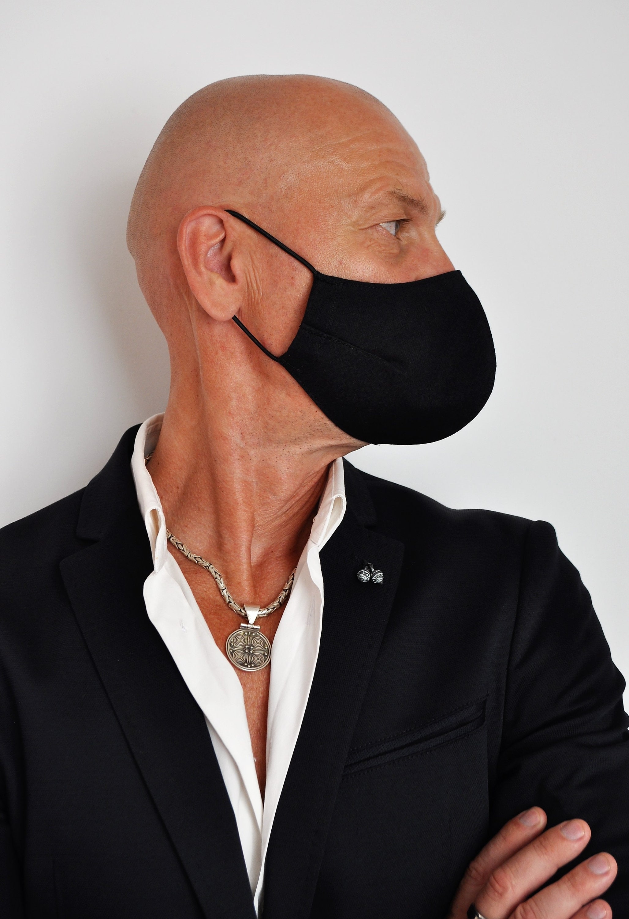 Total Black Men Mask Men Mask With Rubber Duoble Layer Mask Etsy