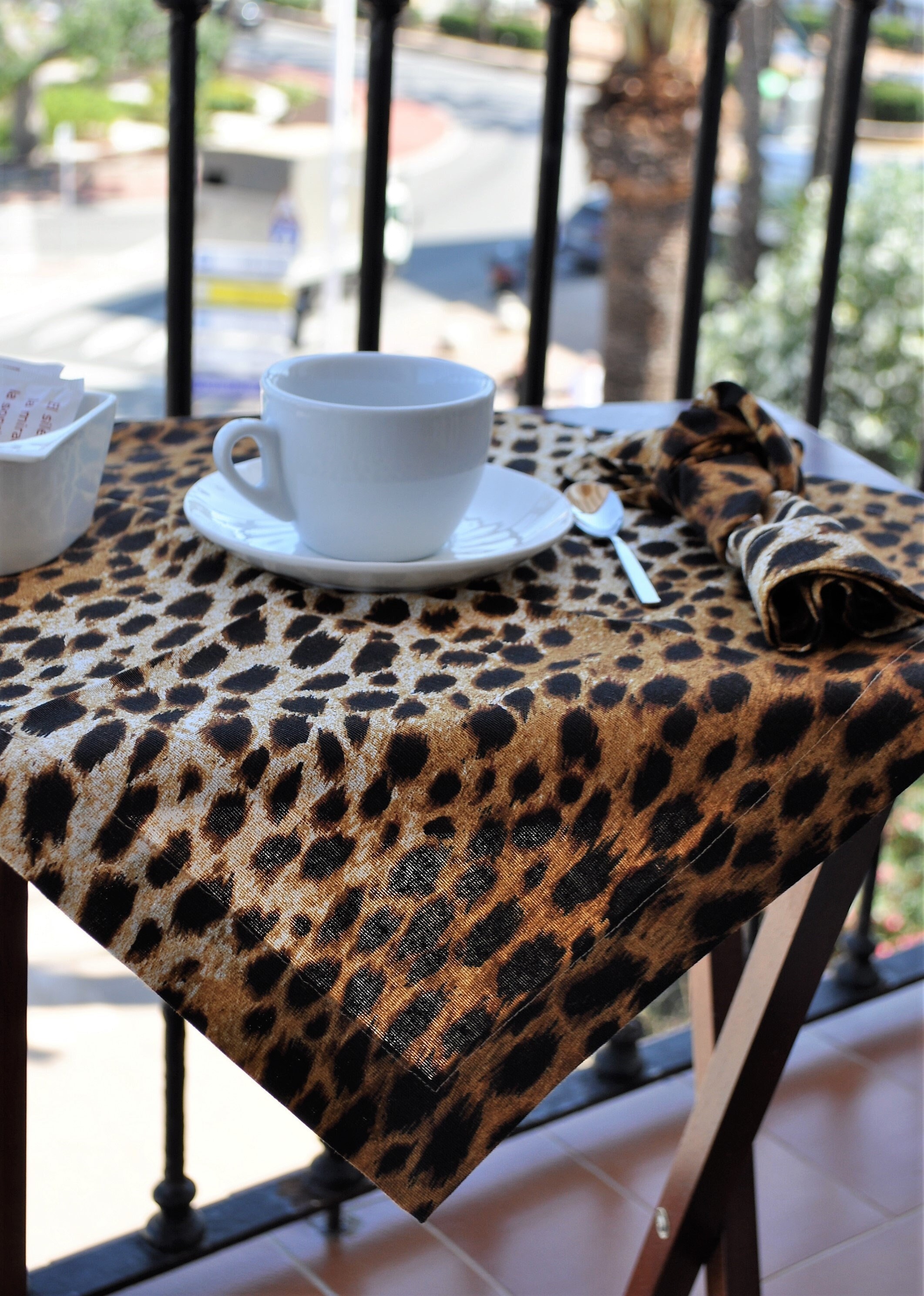 Leopard Print Napkin, Tropic Print Napkins, Set2 Leopard Napkins, Set