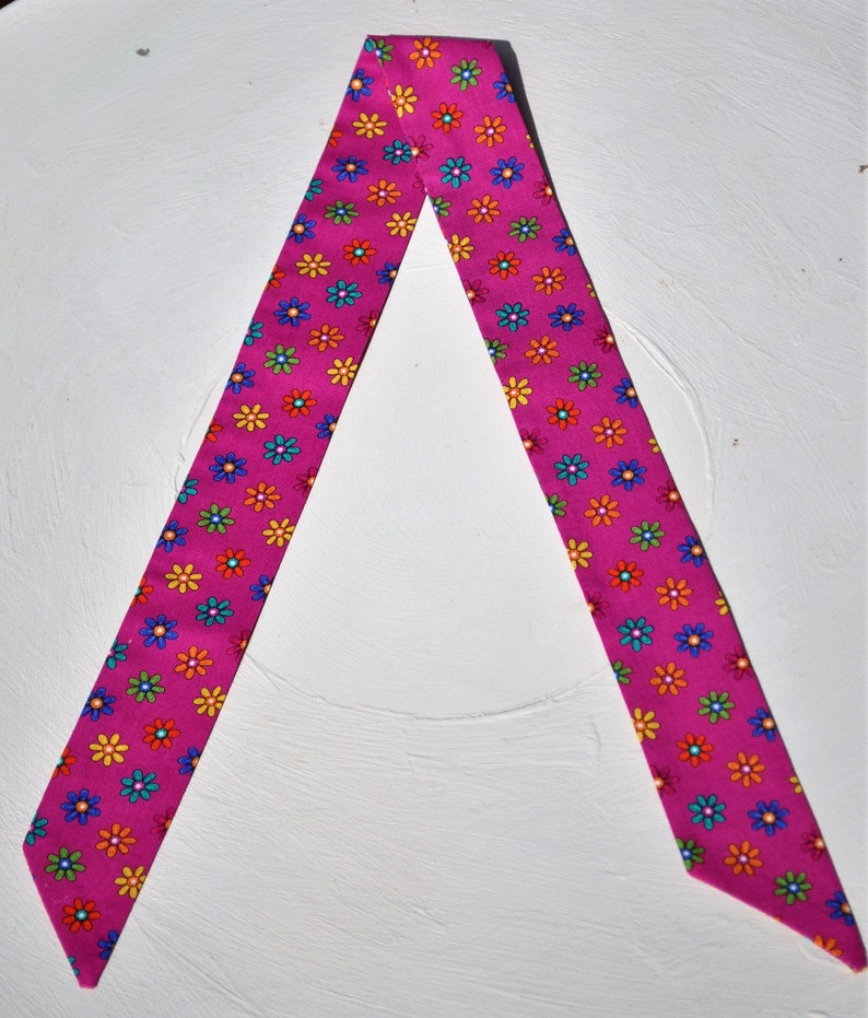 Narrow Fuchsia Scarf Scarf Fuchsia Summer Scarf Cotton Etsy