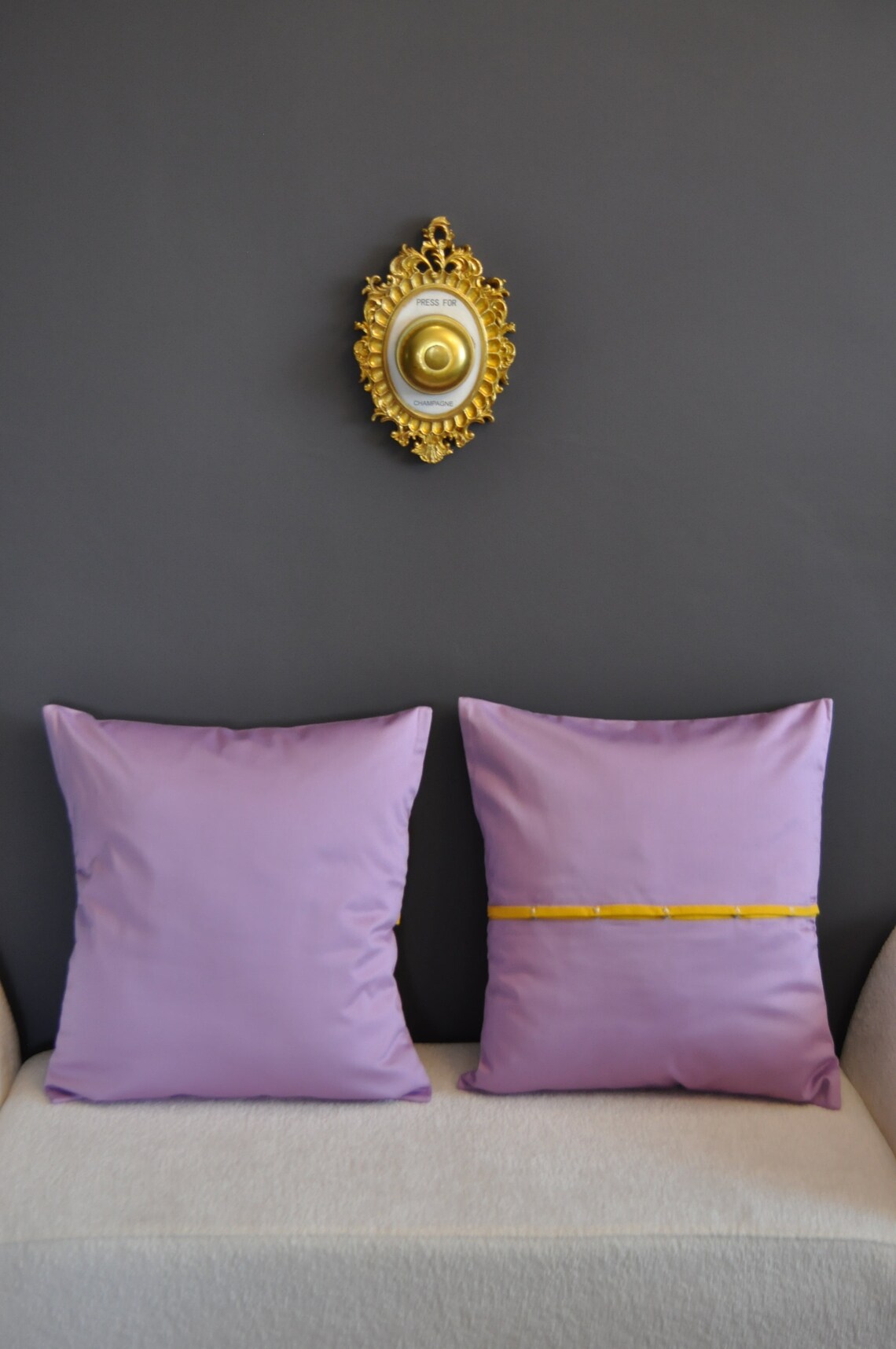 Lilac Cotton Cushion Lilac Outdoor Pillow Cotton Lilac Etsy