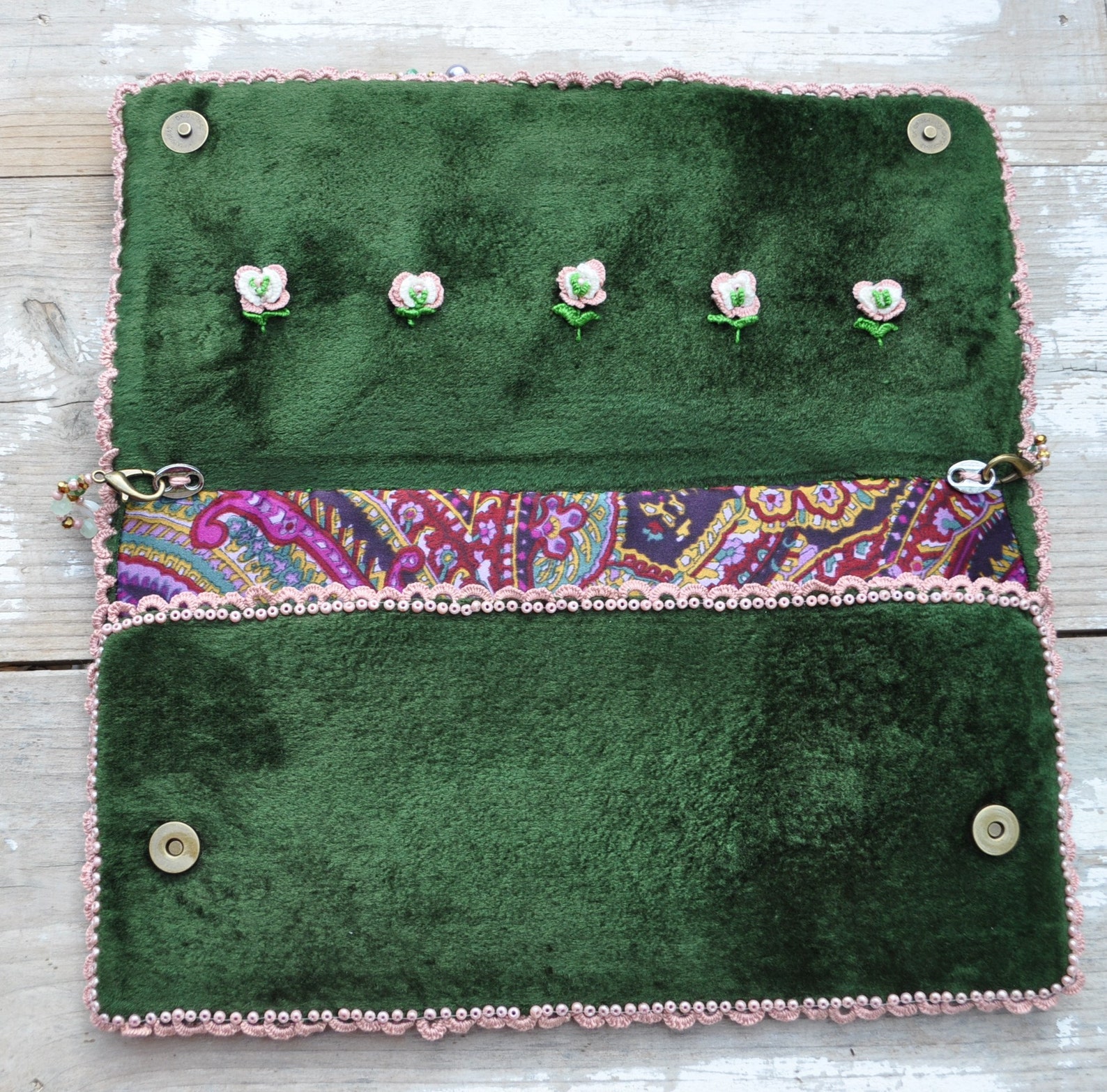 Embroidery Clutch Brazilian Embroidery Velvet Clutch Bag Etsy