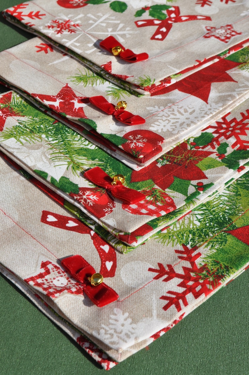 Festive Bow 4P Napkin Set One Size