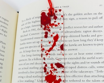 Blood Splatter Bookmark | Crime Scene | True Crime | Crime Podcast | Vampire | Mystery | Horror