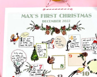 Keepsake Personalised Advent Calendar/Christmas planner/organiser