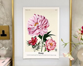 The Language of Flowers Peonies Giclée Print