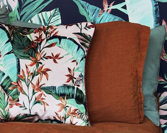 Dartmouth Tropisk Blush Sammetskudde