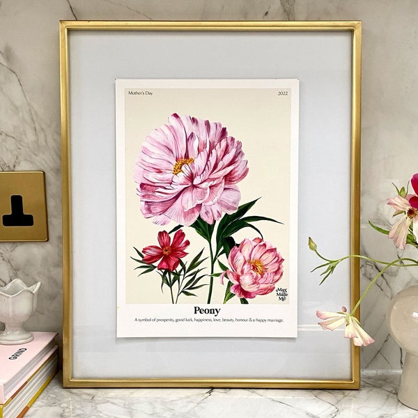 The Language of Flowers Peonies Giclée Print