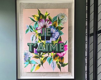 Giclée-tryck "Je T'aime"