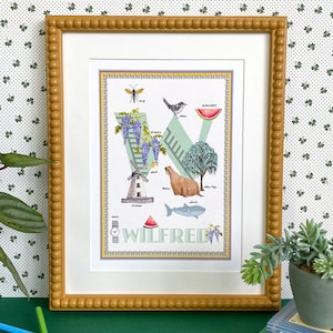 Impressão giclée de letra 'W' personalizada