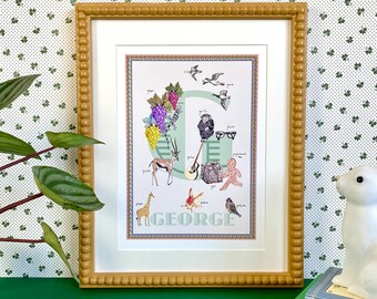 Personalised Letter 'G' Giclée Print