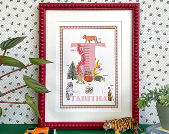Personalised Letter 'T' Giclée Print