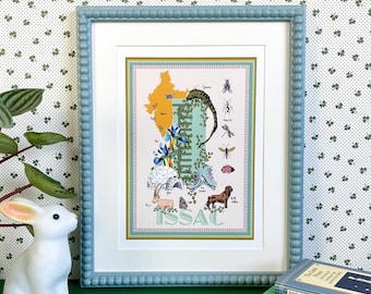 Personligt giclée-tryck med bokstaven 'I'