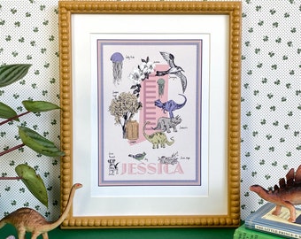 Personalised Letter 'J' Giclée Print