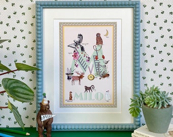 Personalised Letter 'M' Giclée Print