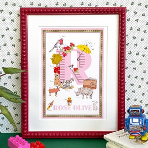 Impressão Giclée Letra 'R' Personalizada