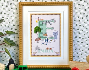 Personlig bokstav 'E' Giclée-tryck