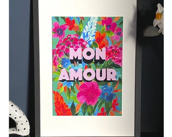Mon Amour Giclée-tryck