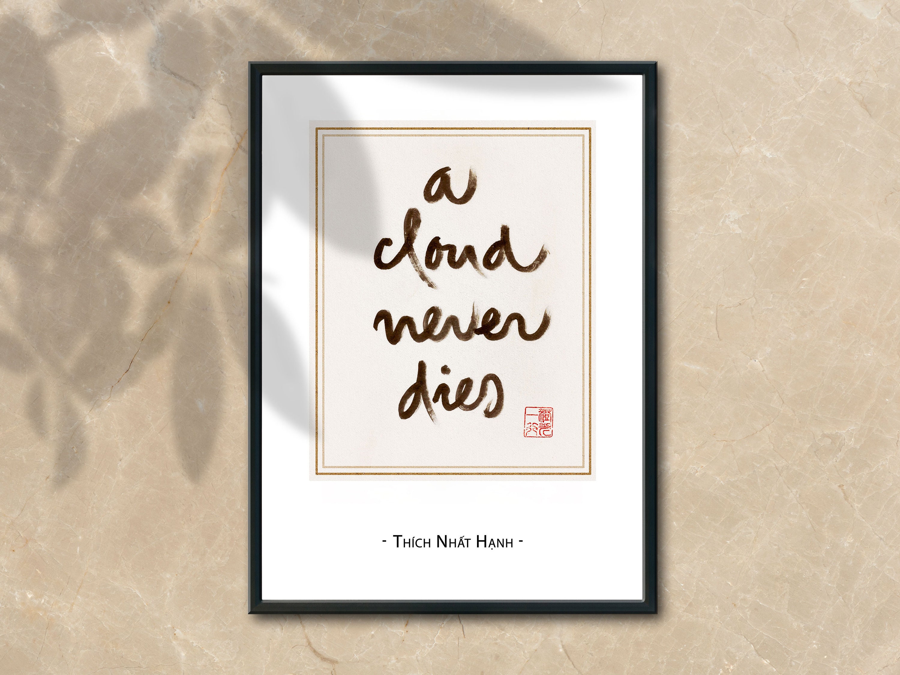 A Cloud Never Dies Printable Poster Thich Nhat Hanh Tribute