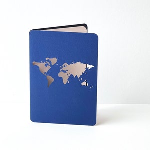 Carte de voyage, lot de 3, carte de voeux, carte du monde