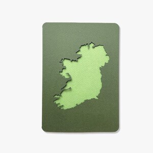 Ireland Map Card, Irish Travel Gift, Map Anniversary Card