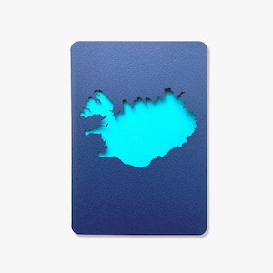 Carte de l'Islande, lot de 3, cadeau de voyage en Islande, carte de voeux