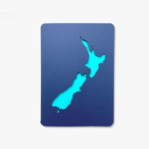 New Zealand Map Card, Greeting Card, New Zealand Travel Gift