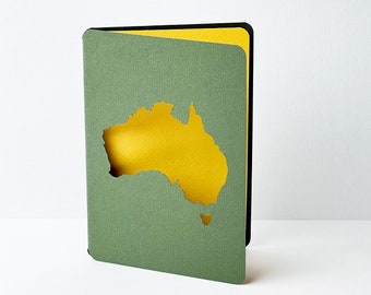 Australia Map Card, Greeting Card, Australia Travel Gift