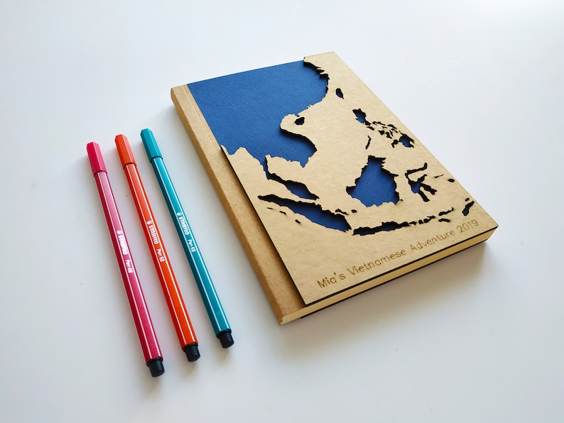 Thailand Travel Journal Indonesia Philippines Map Notebook Etsy