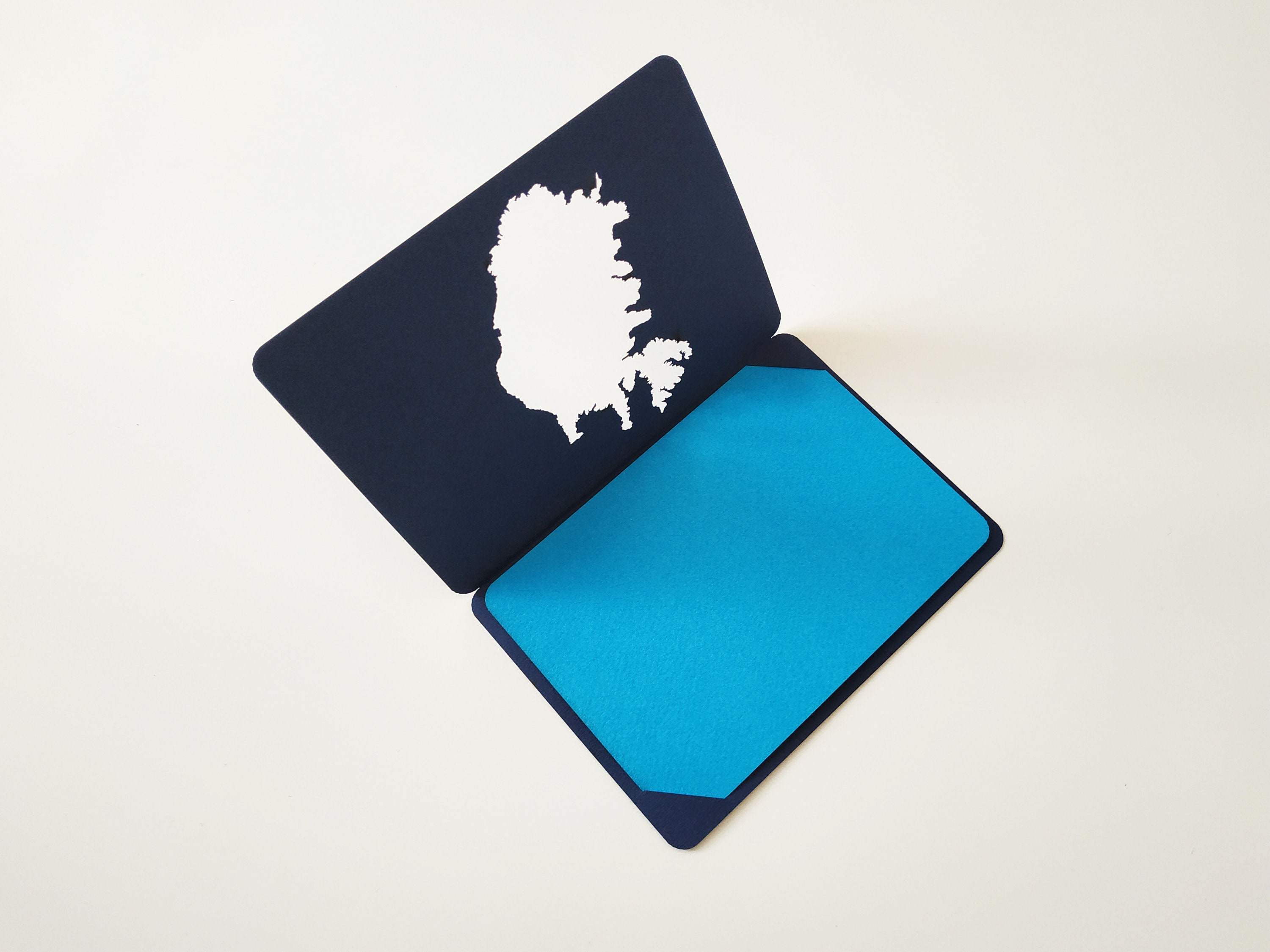 Iceland Map Card Iceland Travel Gift Map Postcard Etsy