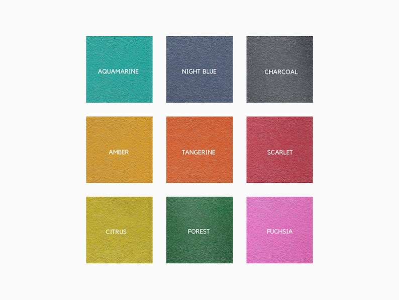 a set of six different colors of paper