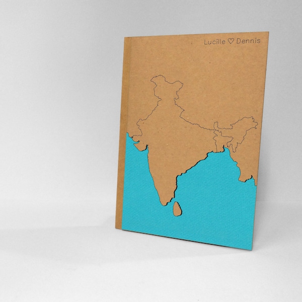 Indien Landkarte Reisetagebuch: A5 Kraft Notizbuch