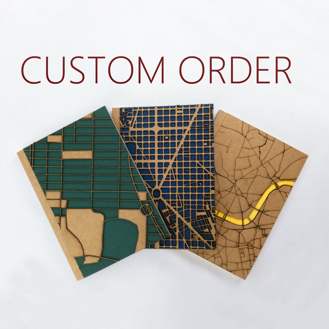 Custom City Road Map Notebook: Personalized Travel Sketchbook - Etsy