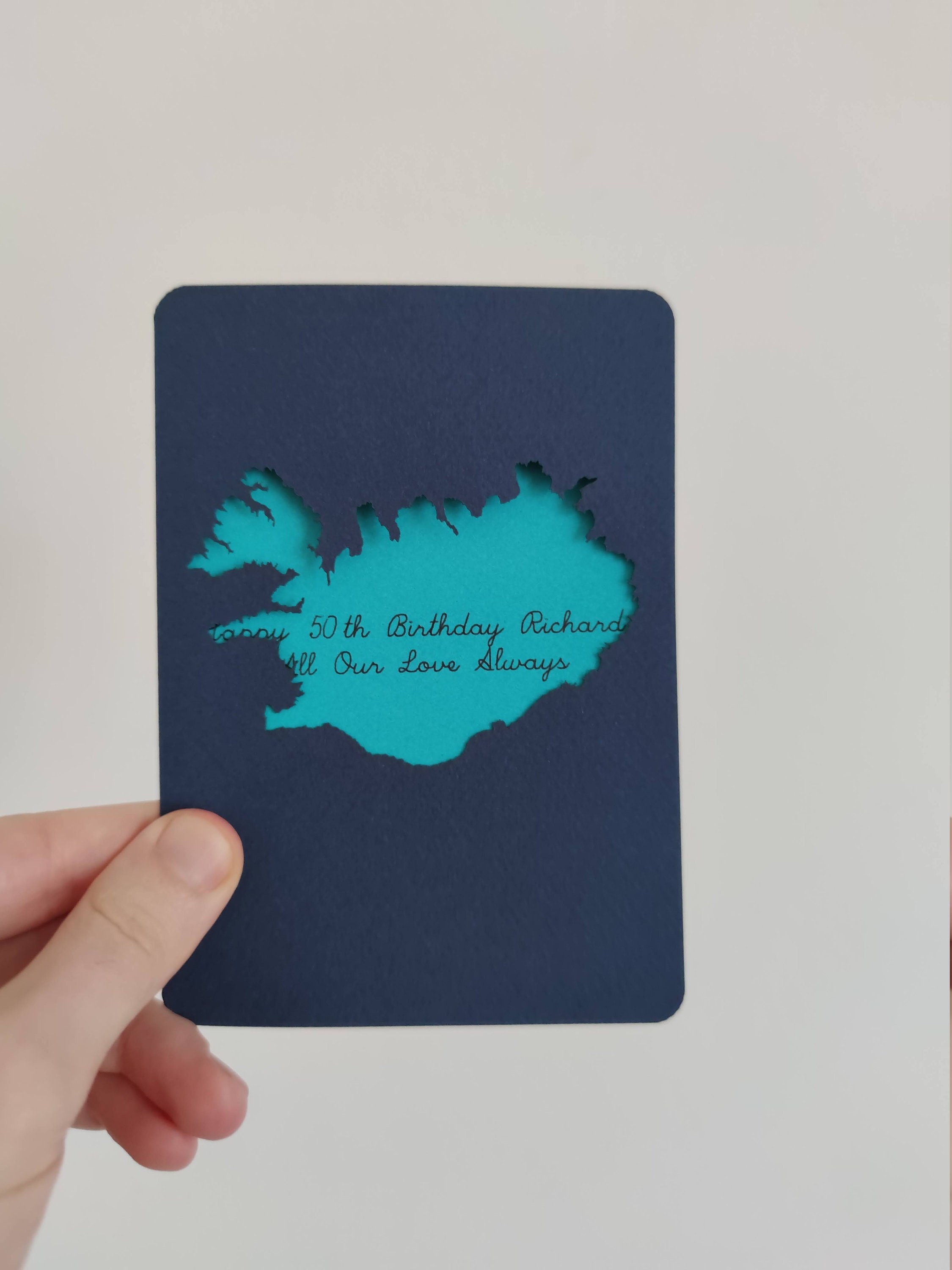 Iceland Map Card Iceland Travel Gift Map Postcard Etsy