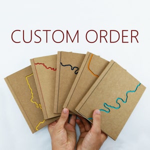 Individuelles Fluss Karte Notizbuch, individuelles Mitarbeiter Geschenk, Business Geschenke, Firmengeschenke, Firmengeschenk, professionelles Geschenk, Fluss Karte